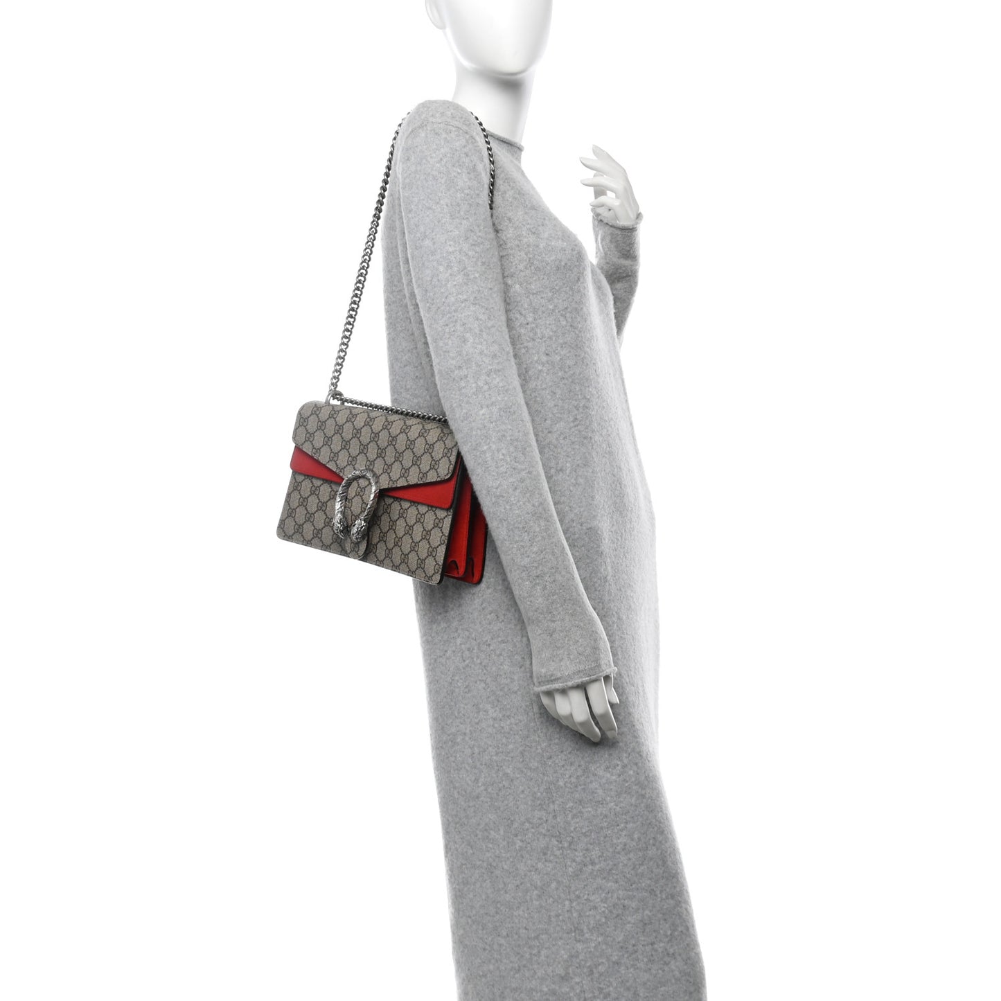 GG Supreme Monogram Small Dionysus Shoulder Bag Red