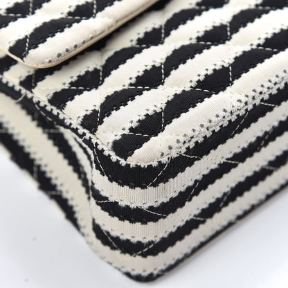 Chanel Jersey Quilted Medium Coco Sailor Flap Black White 18 of 20