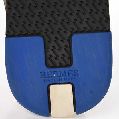 Hermes Technical Canvas Suede Goatskin Calfskin Mens Rapid Sneakers 42.5 Khaki Black 6 of 11