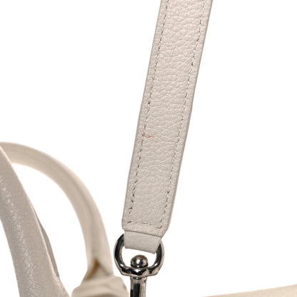 Saint Laurent Grained Calfskin Small Rive Gauche White 34 of 35