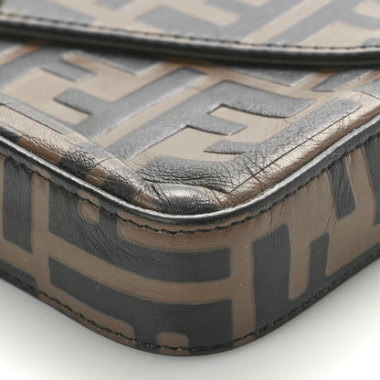 Fendi Vitello Soft F is Fendi Bi-Color FF 1974 Embossed Envelope Wallet On Chain with Pouches Maya Black 12 of 12