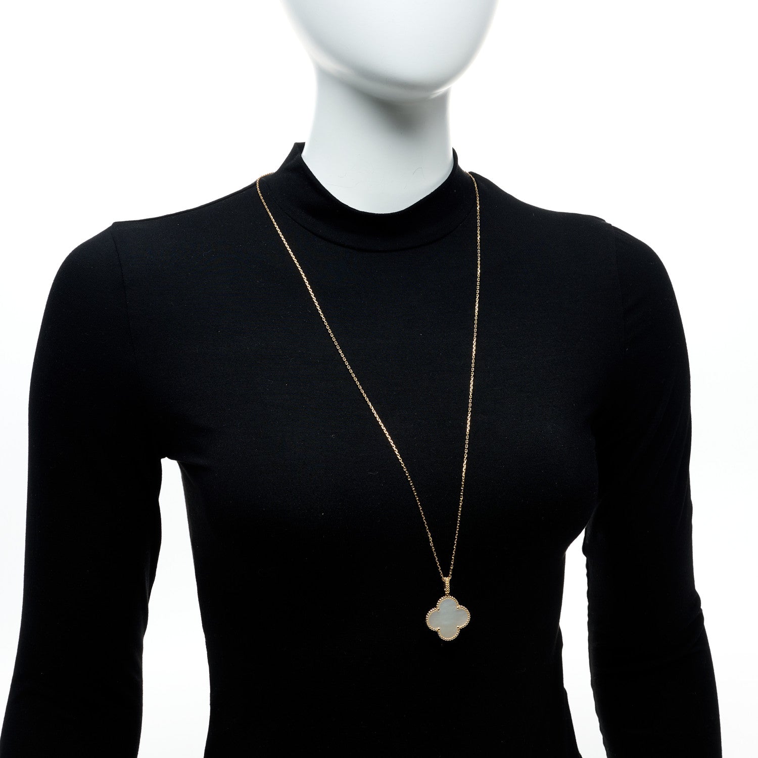 Van Cleef & Arpels 18K Yellow Gold Mother of Pearl Magic Alhambra Long Necklace 2 of 7