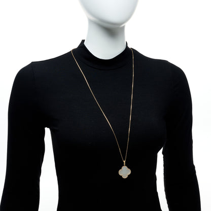 Van Cleef & Arpels 18K Yellow Gold Mother of Pearl Magic Alhambra Long Necklace 2 of 7