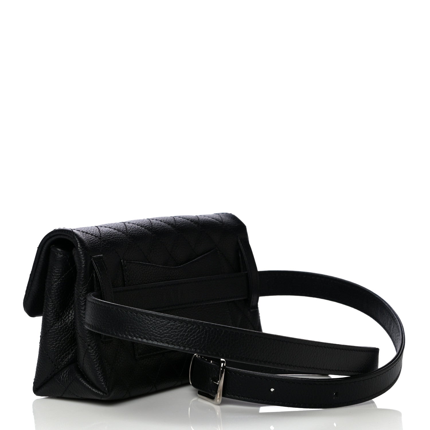 Chanel Grained Calfskin Quilted 2.55 Reissue Flap Belt Bag Clutch Black 3 of 10