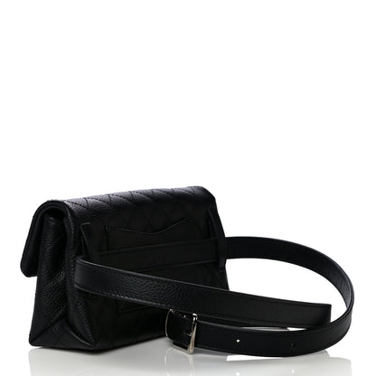 Chanel Grained Calfskin Quilted 2.55 Reissue Flap Belt Bag Clutch Black 3 of 10
