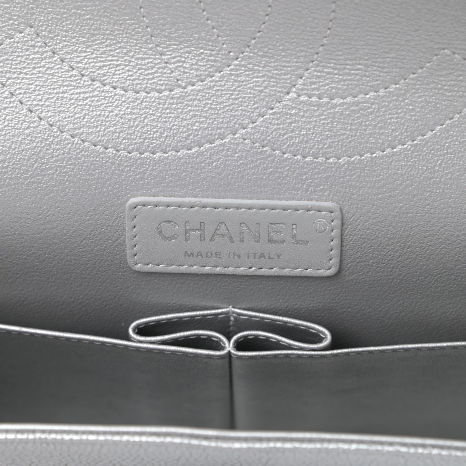 Chanel Metallic Caviar Quilted Jumbo Double Flap Silver 6 of 13