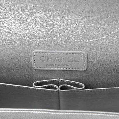 Chanel Metallic Caviar Quilted Jumbo Double Flap Silver 6 of 13