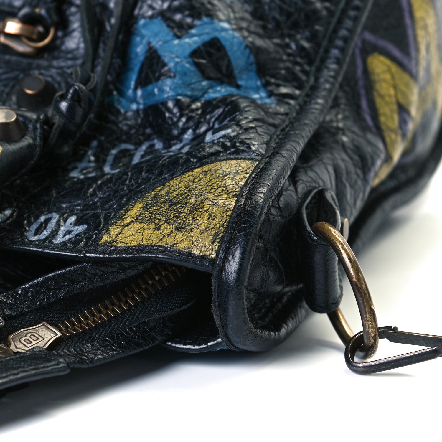 Balenciaga Agneau Graffiti All Over Classic Hardware S City Black Multicolor 10 of 14