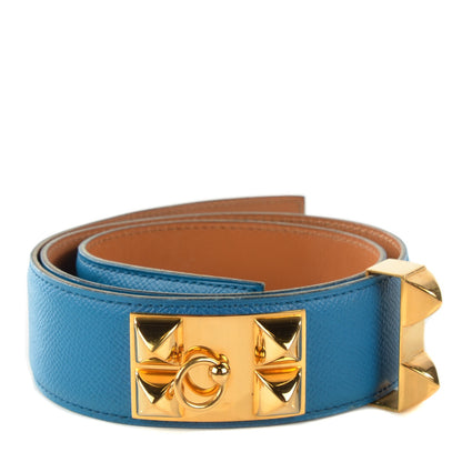Hermes Courchevel Collier De Chien CDC Belt 75 Brighton Bleu 1 of 6
