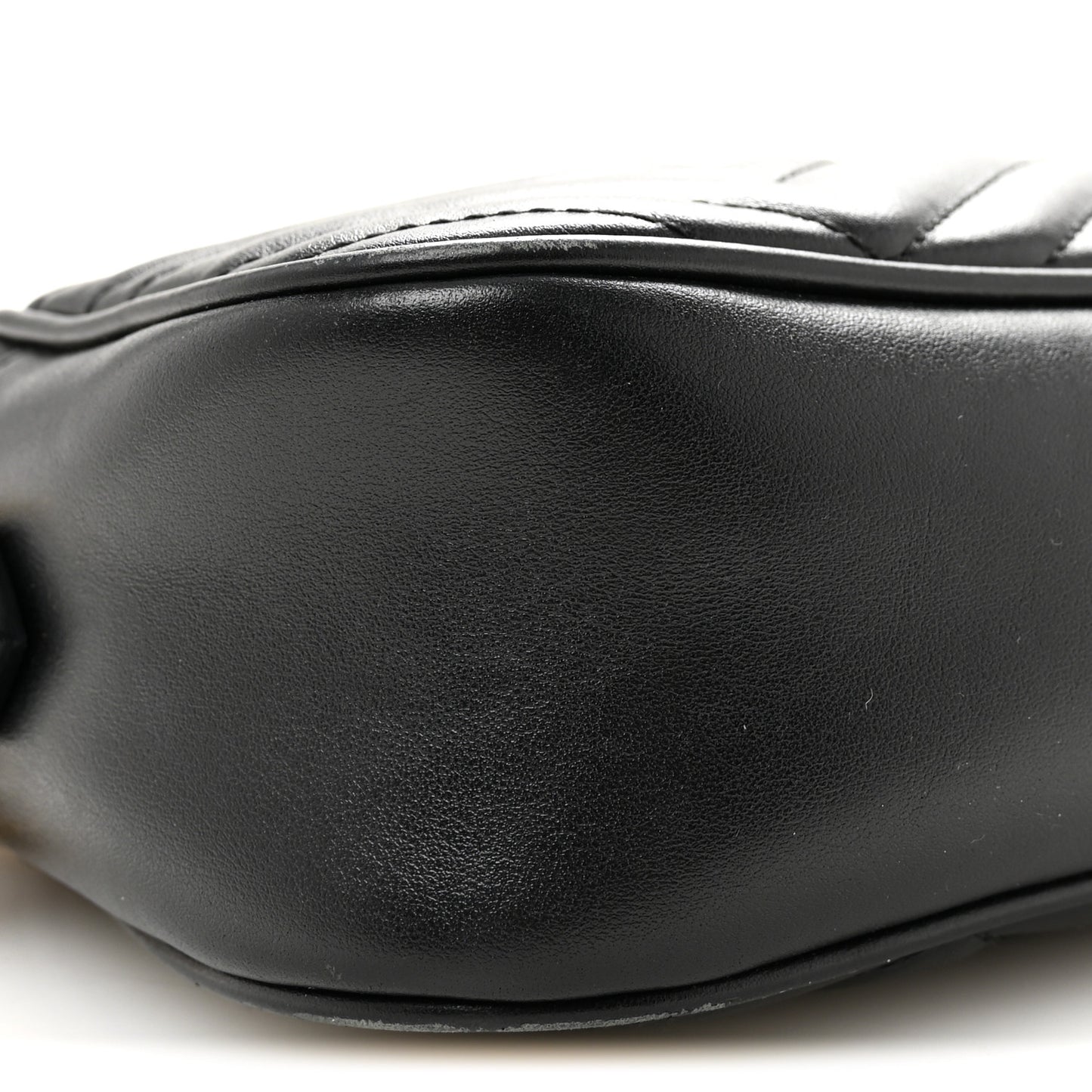Calfskin Matelasse Small GG Marmont Chain Shoulder Bag Black