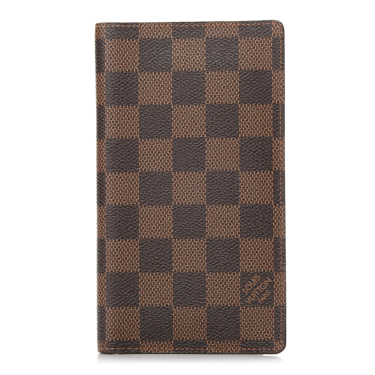 Louis Vuitton Damier Ebene Checkbook Cover Wallet 1 of 6