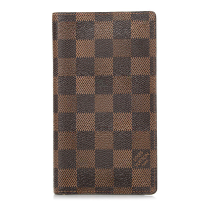 Louis Vuitton Damier Ebene Checkbook Cover Wallet 1 of 6