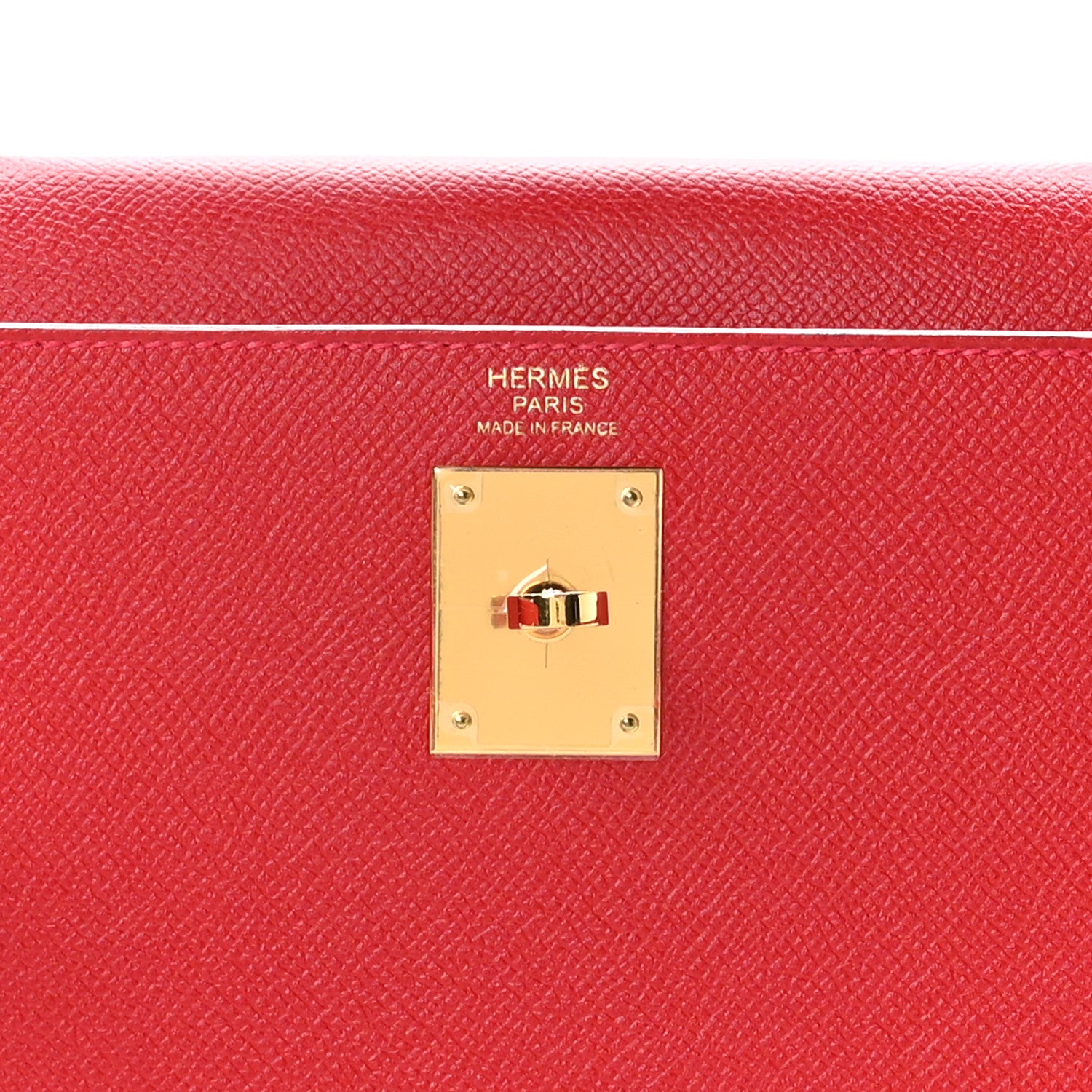Hermes Epsom Kelly Sellier 32 Rouge Casaque 5 of 11