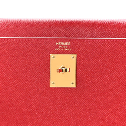Hermes Epsom Kelly Sellier 32 Rouge Casaque 5 of 11