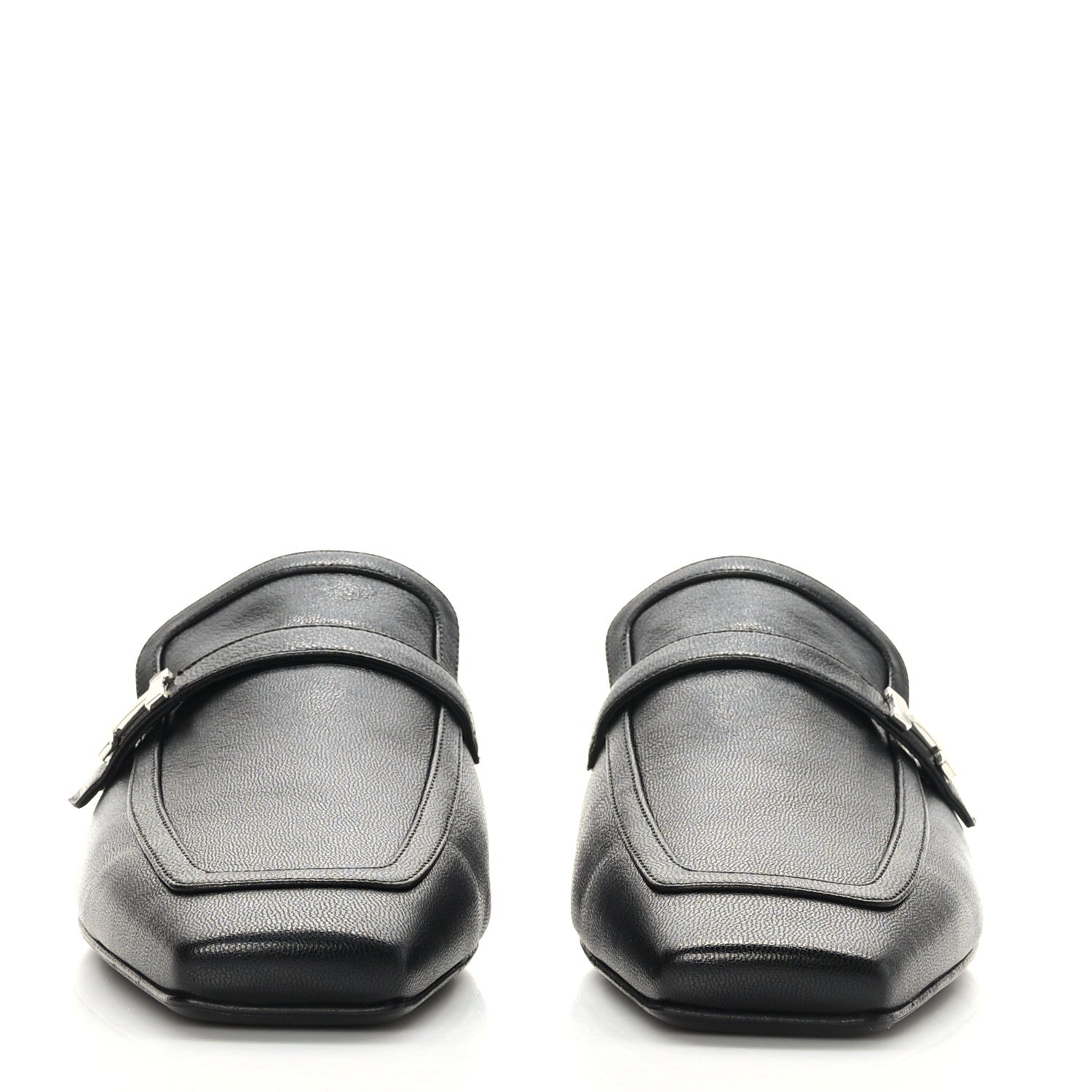 Hermes Goatskin Groupie Mules 39 Black 2 of 9