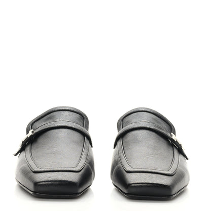 Hermes Goatskin Groupie Mules 39 Black 2 of 9