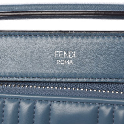 Fendi Shiny Nappa Trapuntata Small DotCom Click Top Handle Chain Satchel Blue 7 of 12