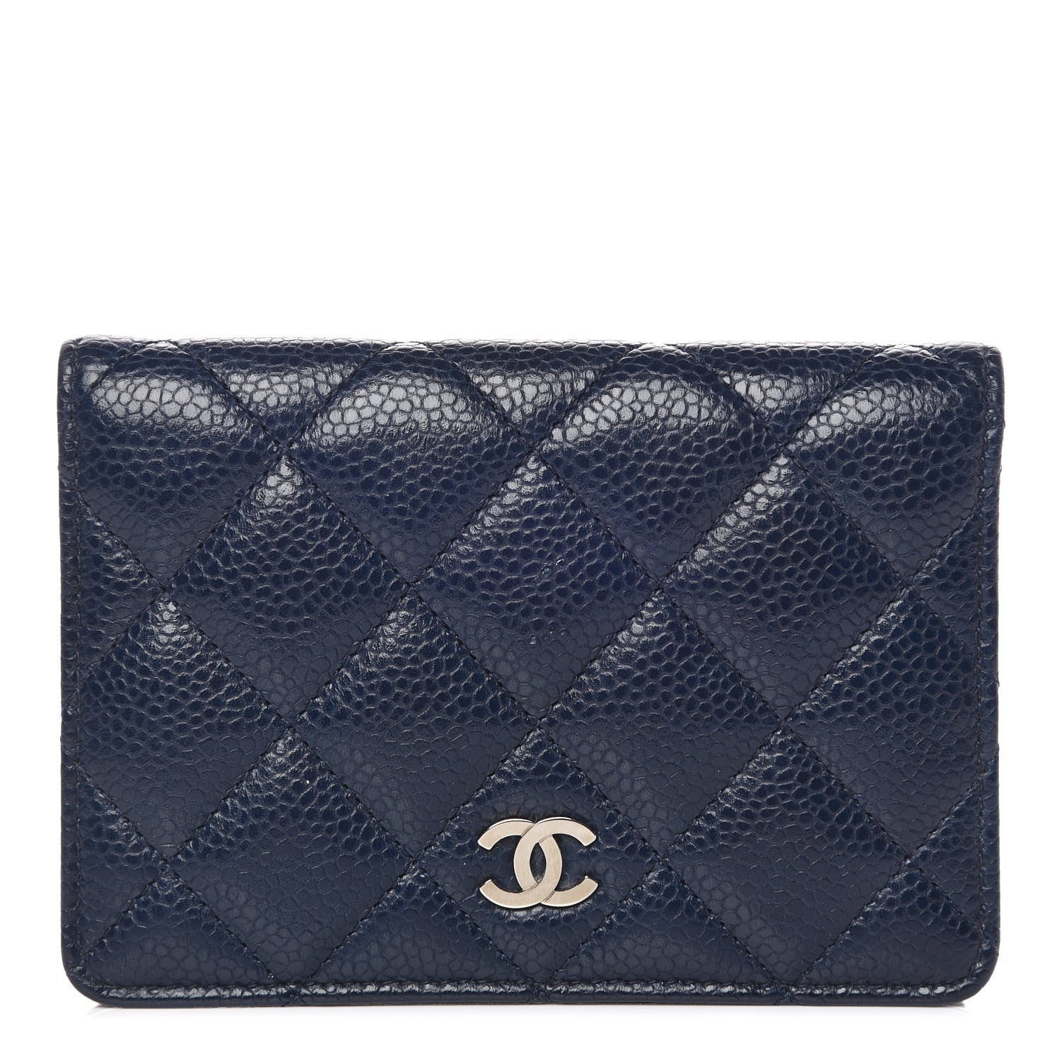 Chanel Caviar Quilted Card Holder Marine 1 of 10