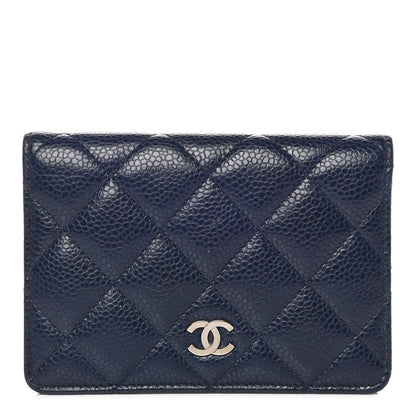 Chanel Caviar Quilted Card Holder Marine 1 of 10