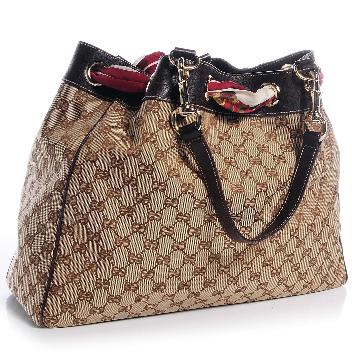 Monogram Large Positano Tote Brown