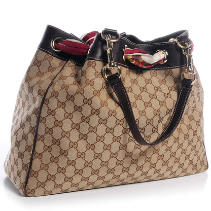 Gucci Monogram Large Positano Tote Brown 3 of 7