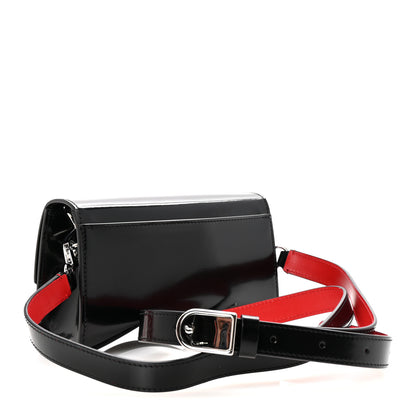 Christian Louboutin Patent Calfskin Strass Small Loubi54 Crossbody Clutch Black 3 of 9