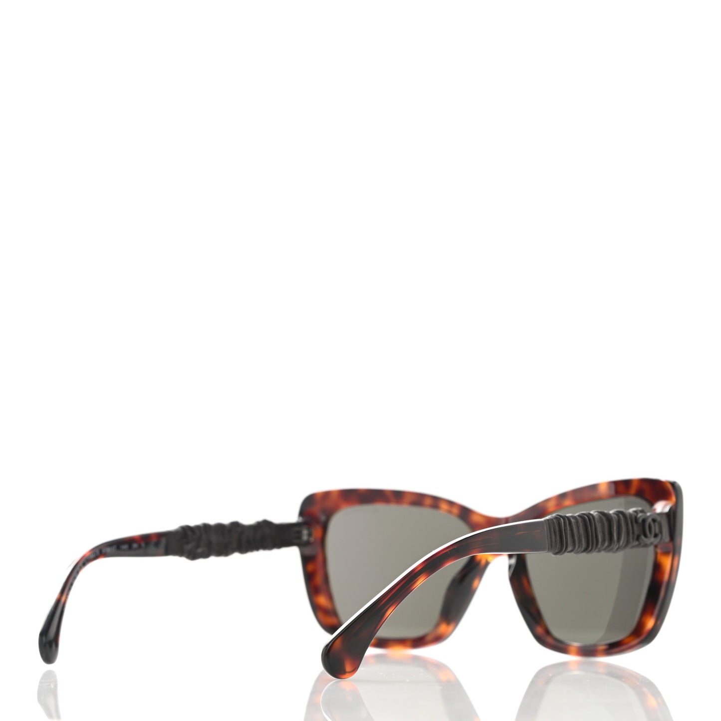 Acetate Calfskin Square Sunglasses 5476-Q Tortoise