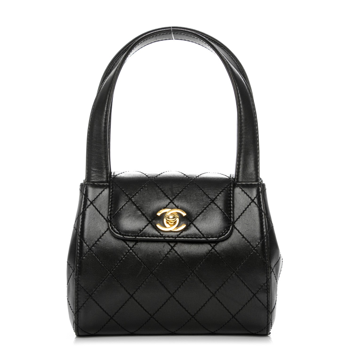 Chanel Lambskin Evening Bag Black 1 of 9
