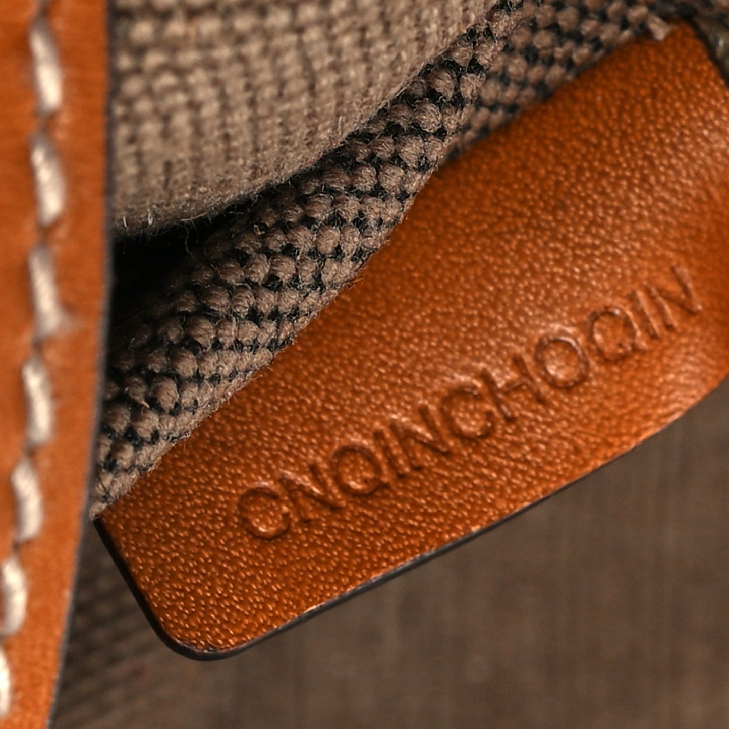 Canvas Mega Check Medium Ashby Bucket Bag Brown