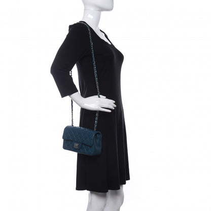 Chanel Lambskin Quilted Mini Rectangular Flap Dark Blue 2 of 11
