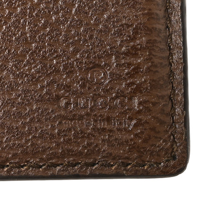 Gucci GG Supreme Monogram Web Ophidia Card Case Beige Ebony Electric Green 6 of 7