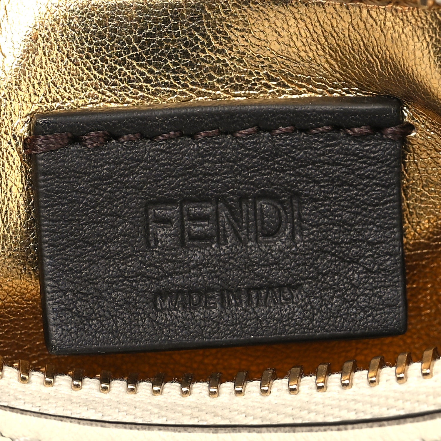 Fendi Vitello Grace Matte Nano Fendigraphy Hobo Charm White Ice 6 of 11