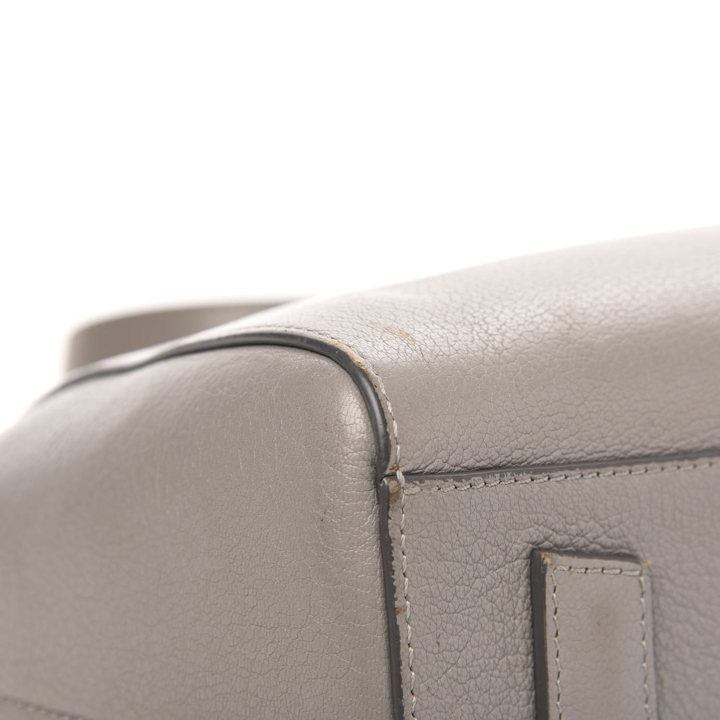 Sugar Goatskin Small Antigona Pearl Grey