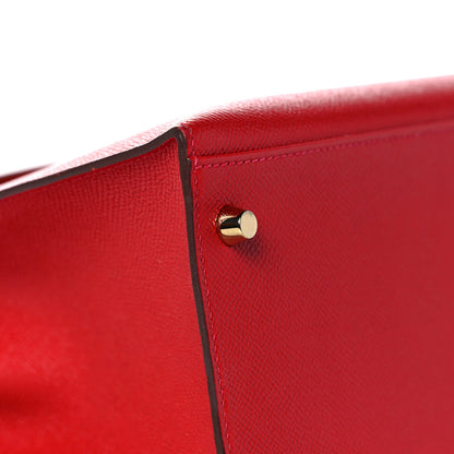 Hermes Epsom Kelly Sellier 35 Rouge Casaque 8 of 35
