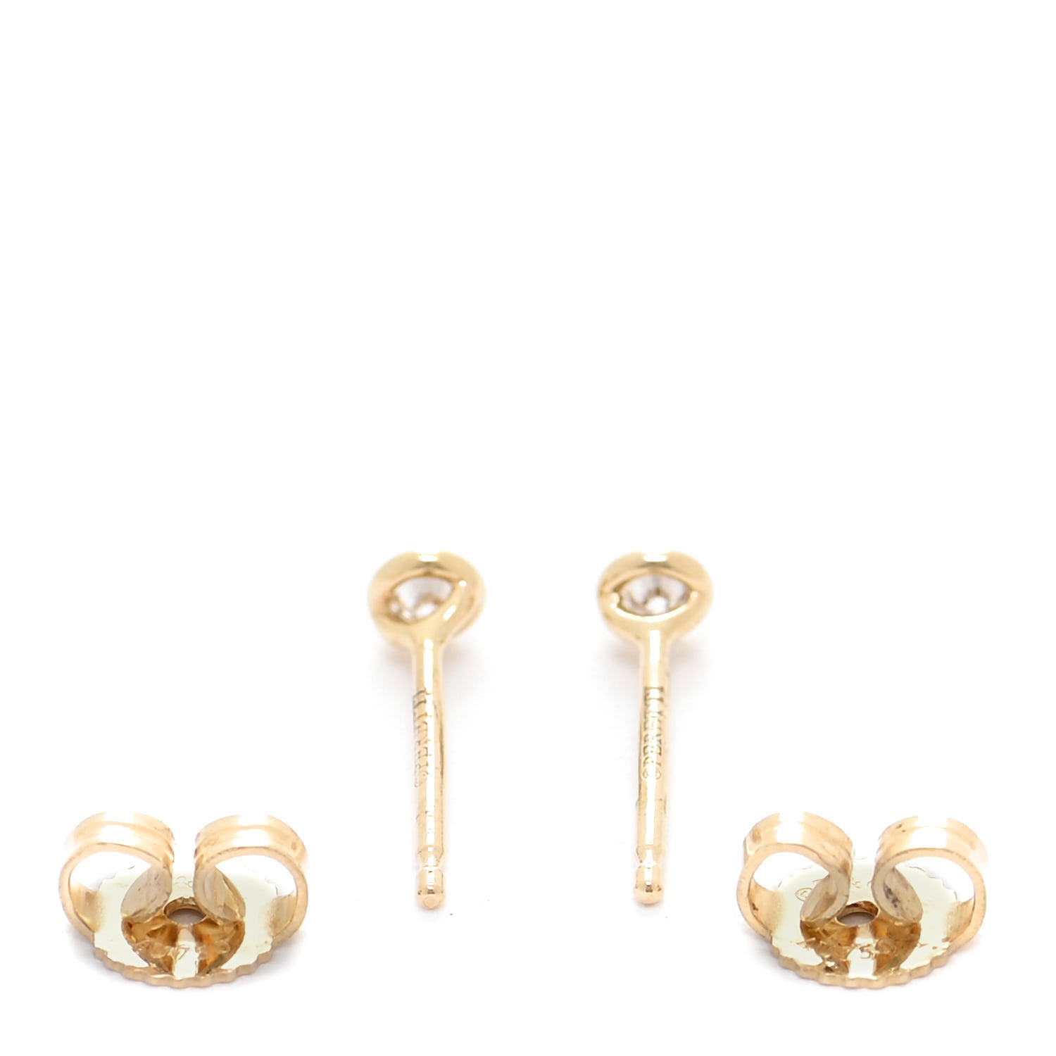 Tiffany 18K Yellow Gold Diamond .10ctw Elsa Peretti Diamonds By The Yard Earrings 4 of 6