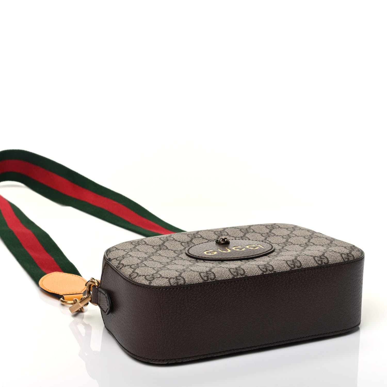 Gucci GG Supreme Monogram Web Neo Vintage Shoulder Bag Beige New Acero Crop 4 of 9