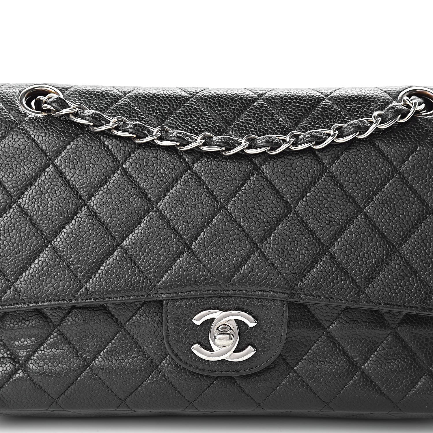 Chanel Caviar Quilted Medium Double Flap Black 8 of 17