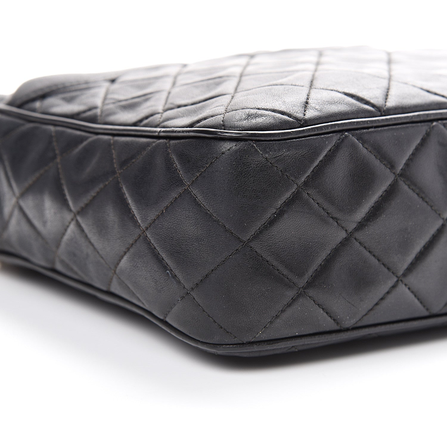 Chanel Lambskin Quilted CC Tassel Camera Case Black 10 of 13