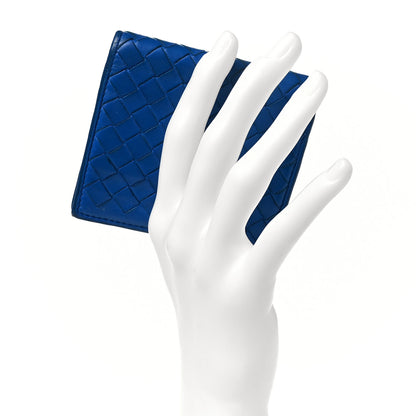 Bottega Veneta Nappa Intrecciato Card Holder Blue 2 of 9