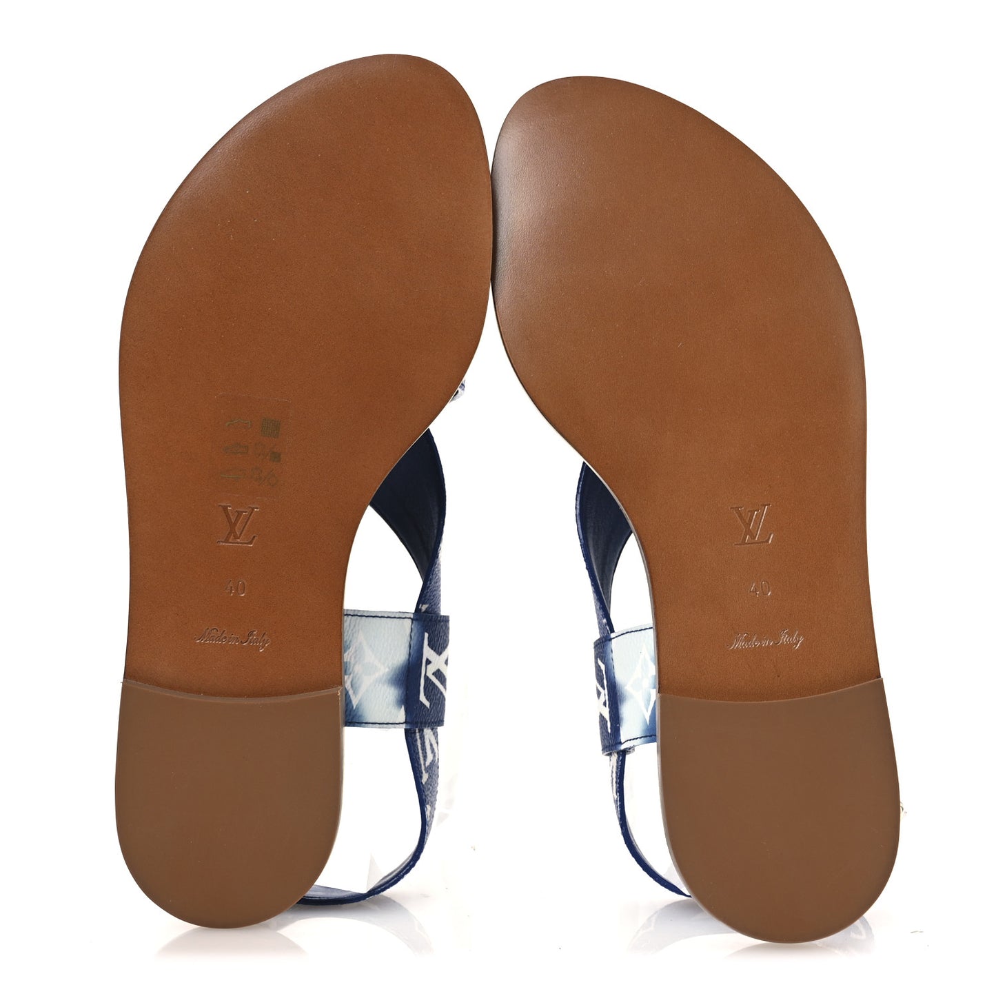 Monogram Escale Palma Flat Sandals 40 Blue