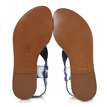 Louis Vuitton Monogram Escale Palma Flat Sandals 40 Blue 7 of 11