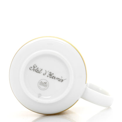 Hermes Porcelain Soleil d'Hermes Coffee Cup and Saucer 5 of 9