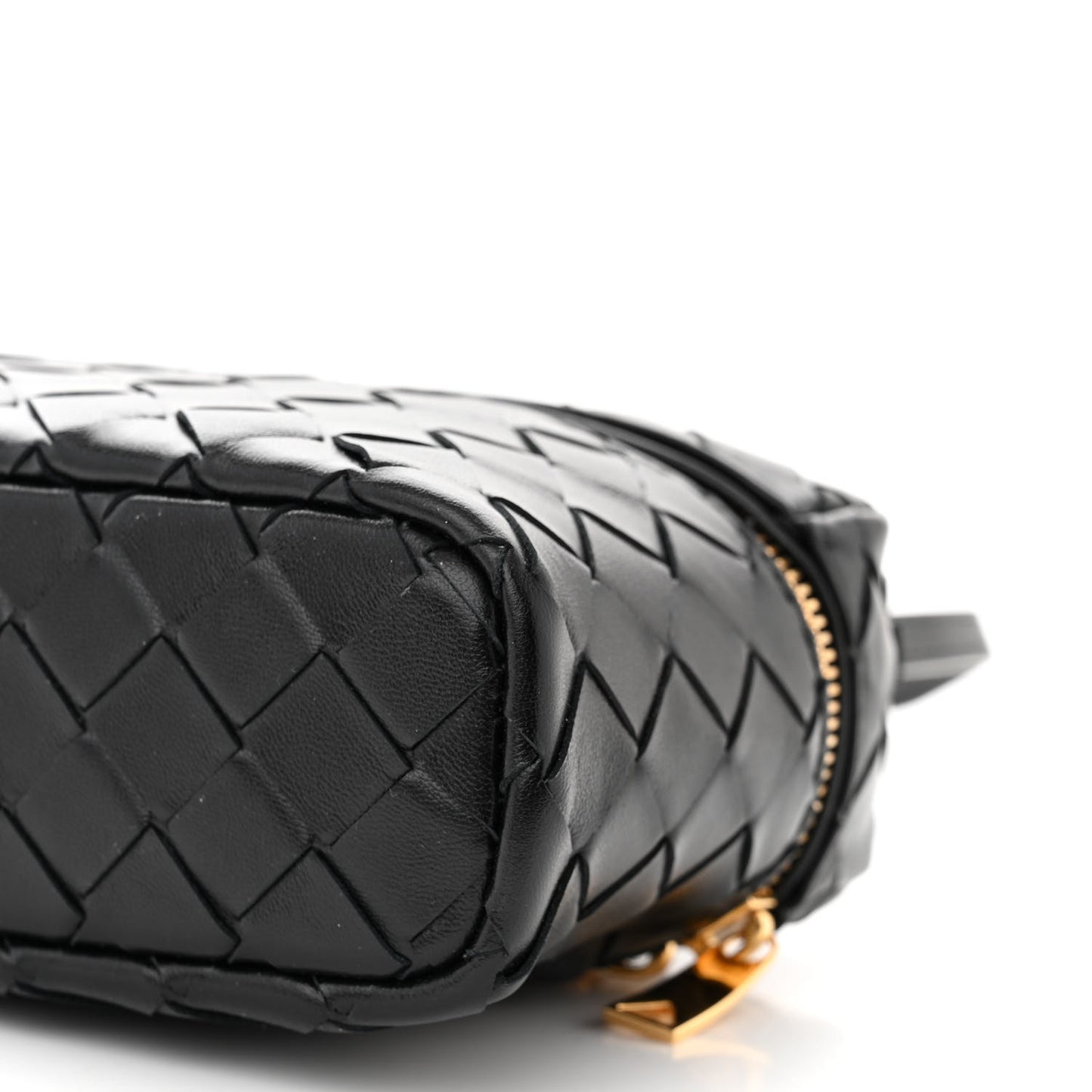 BOTTEGA VENETA Calfskin Intrecciato Bang Bang Vanity Case Black