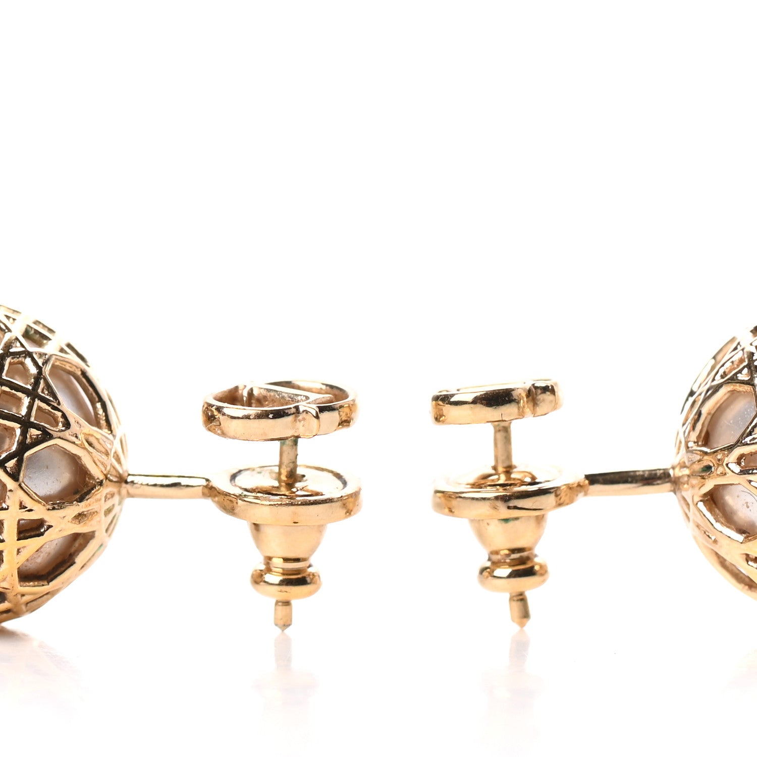 Christian Dior Pearl Secret Cannage Mise En Dior Tribales Earrings Gold 3 of 3