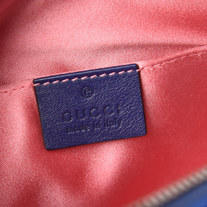 Gucci Velvet Matelasse GG Marmont Belt Bag 95 38 Cobalt Blue 6 of 10