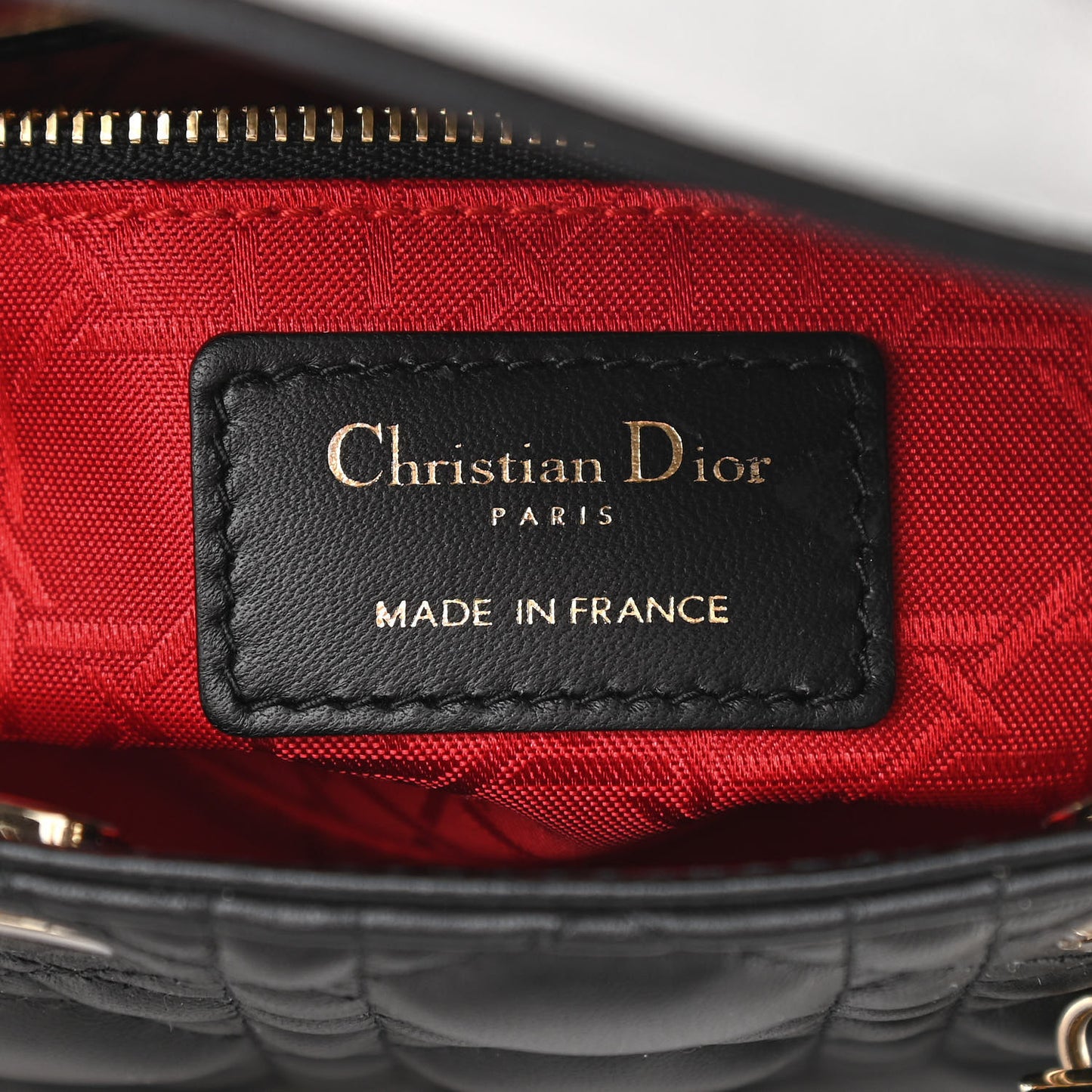 Lambskin Cannage Mini Lady Dior Black