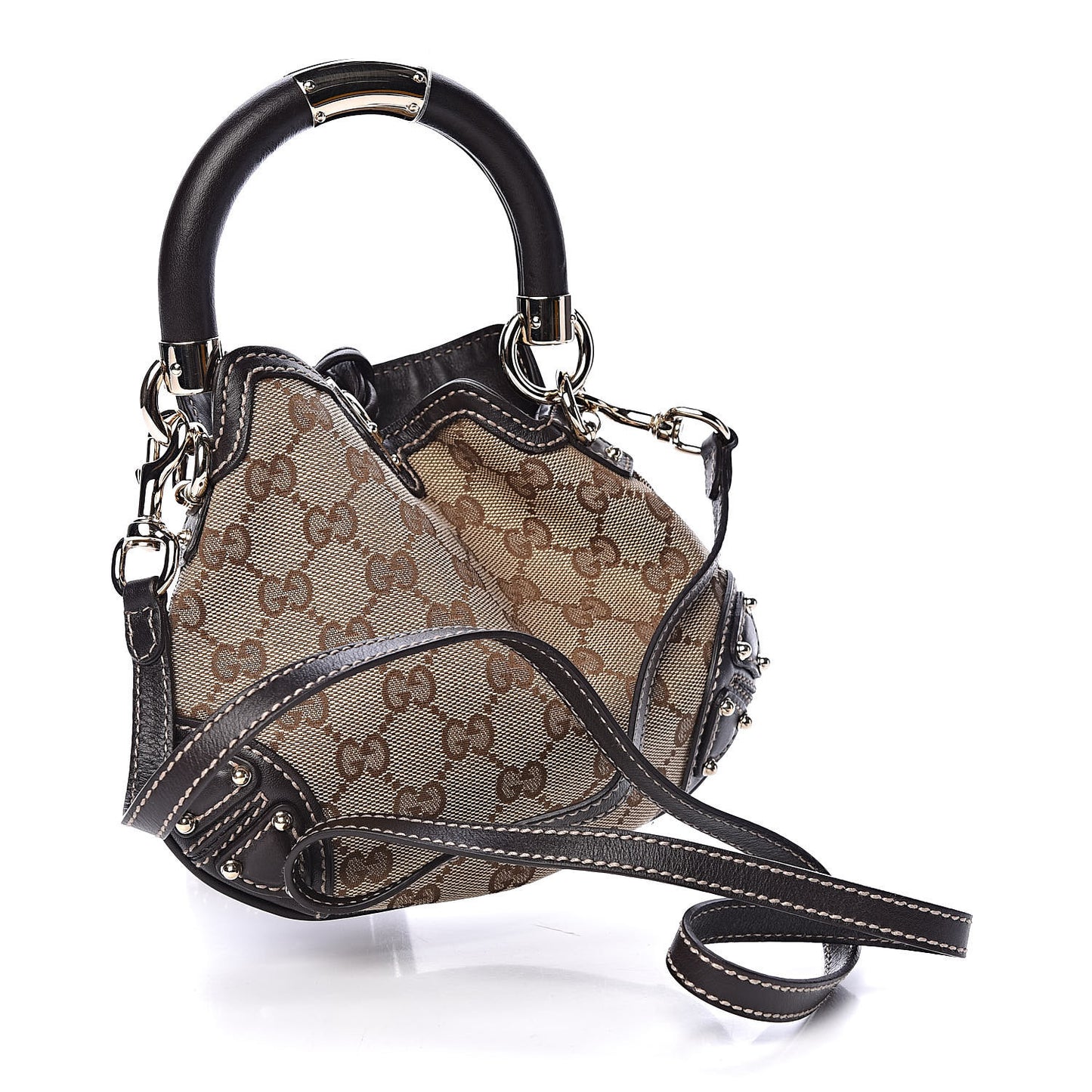 Monogram Mini Indy Top Handle Bag Dark Brown