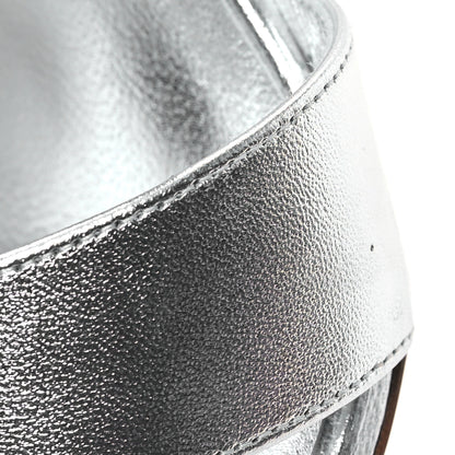 Christian Louboutin Kid Laminato Mariza 85 Sandals 37.5 Silver 10 of 10