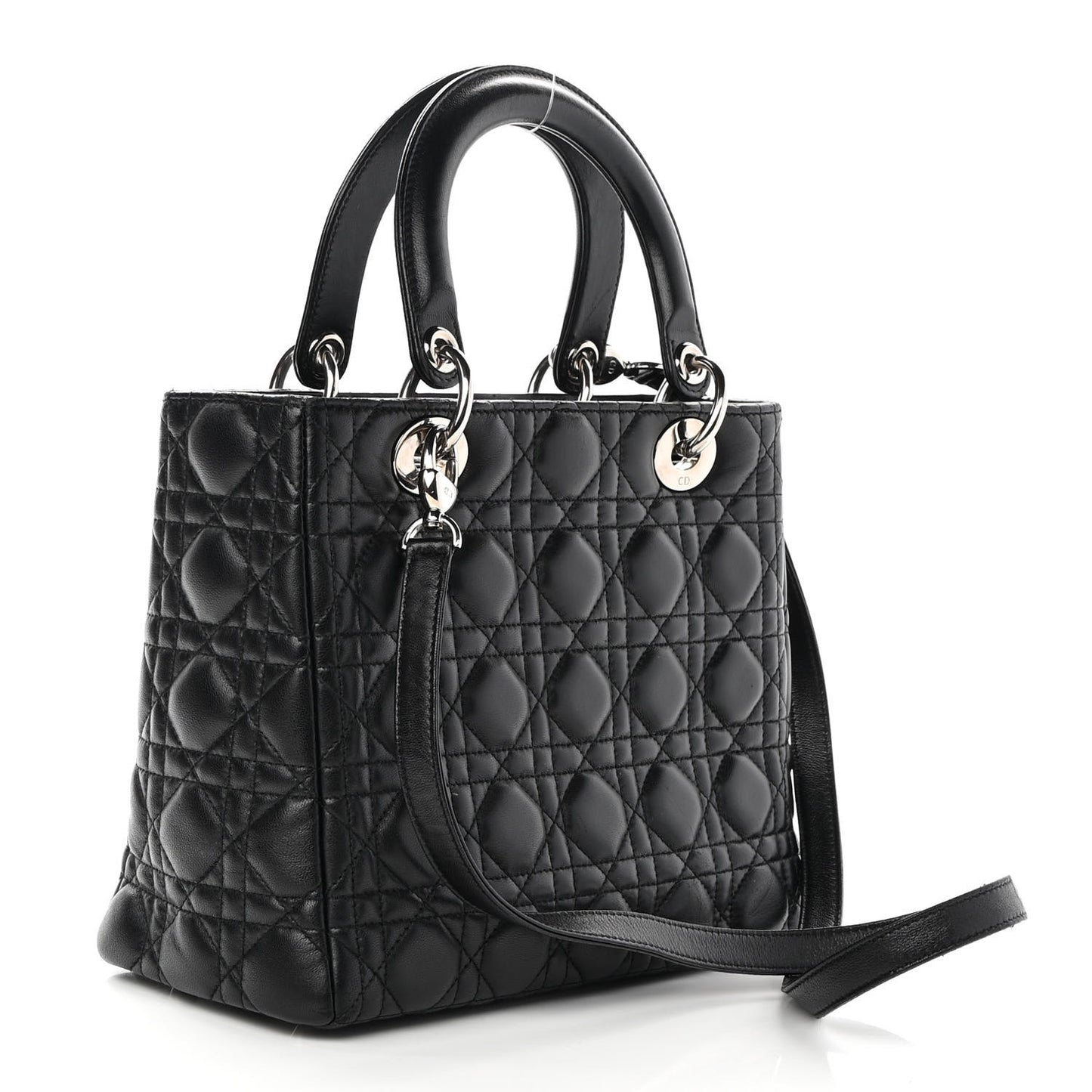 Lambskin Cannage Medium Lady Dior Black