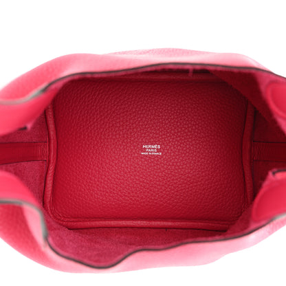 Hermes Taurillon Clemence Monochrome Picotin Lock 18 PM Rose Mexico 5 of 11